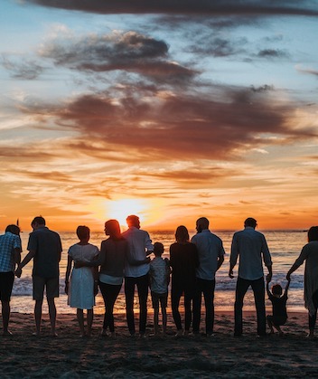 Group on the beach 
